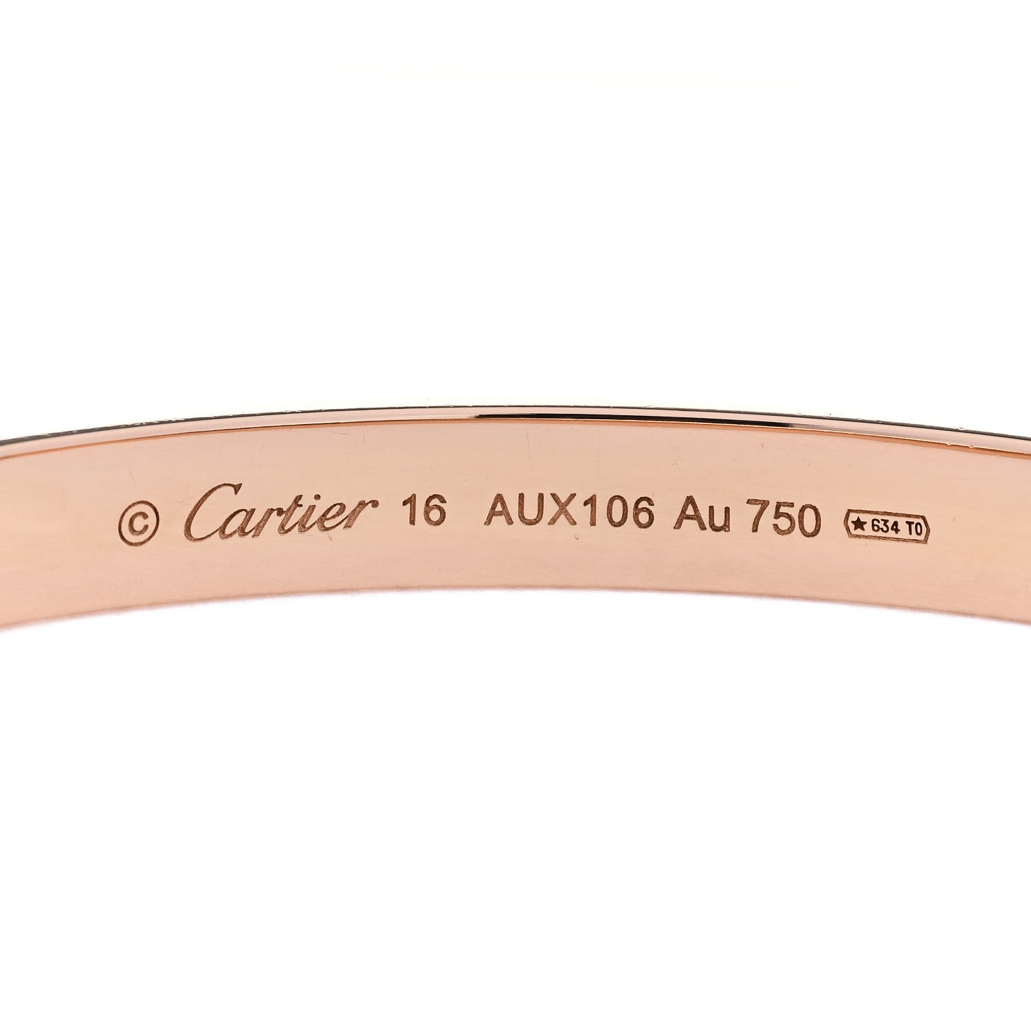Cartier 18K Rose Gold Love Bracelet 16 6 of 9