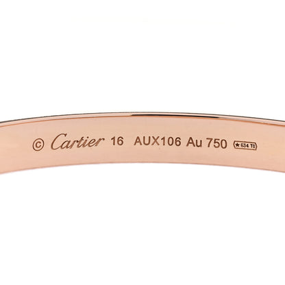 Cartier 18K Rose Gold Love Bracelet 16 6 of 9