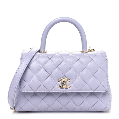 Chanel Caviar Quilted Mini Coco Handle Flap Light Purple 1 of 10