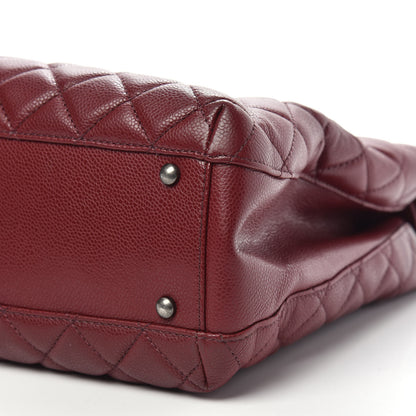 Chanel Caviar Quilted City Shopping Tote Red 10 of 12