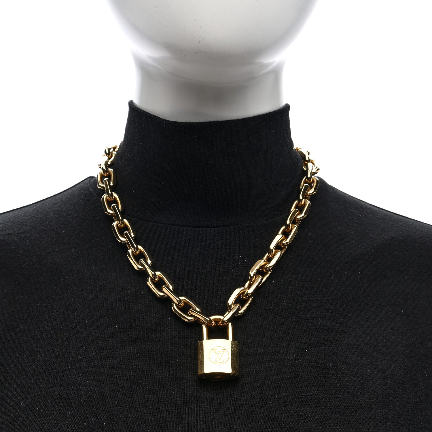 Louis Vuitton LV Edge Necklace Cadenas Gold 2 of 5