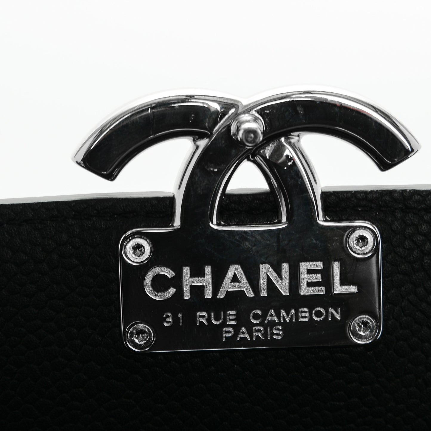 Caviar Quilted CC Box Flap Black