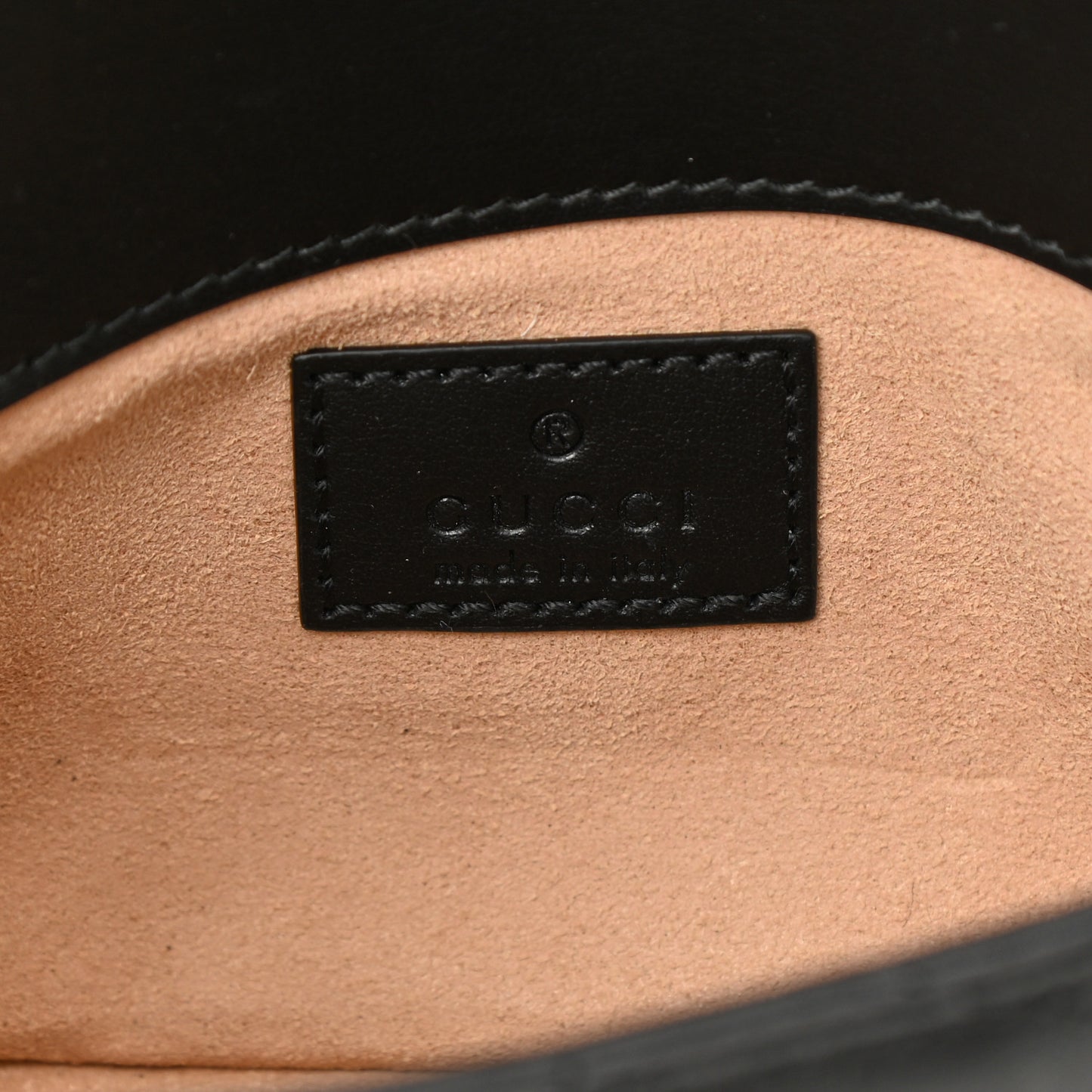Calfskin Matelasse Super Mini GG Marmont Shoulder Bag Black