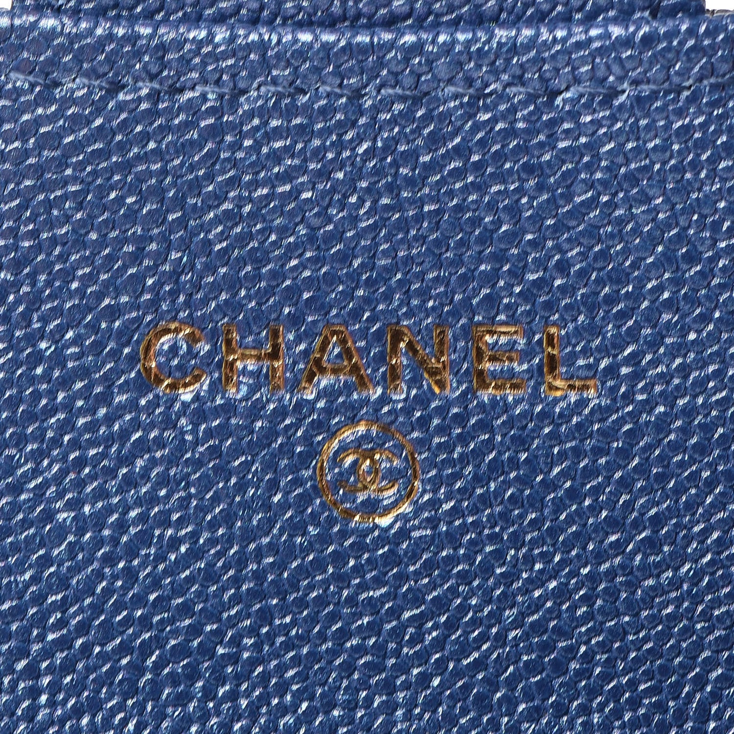 Chanel Iridescent Caviar Quilted Flap Card Holder Dark Blue 6 of 9