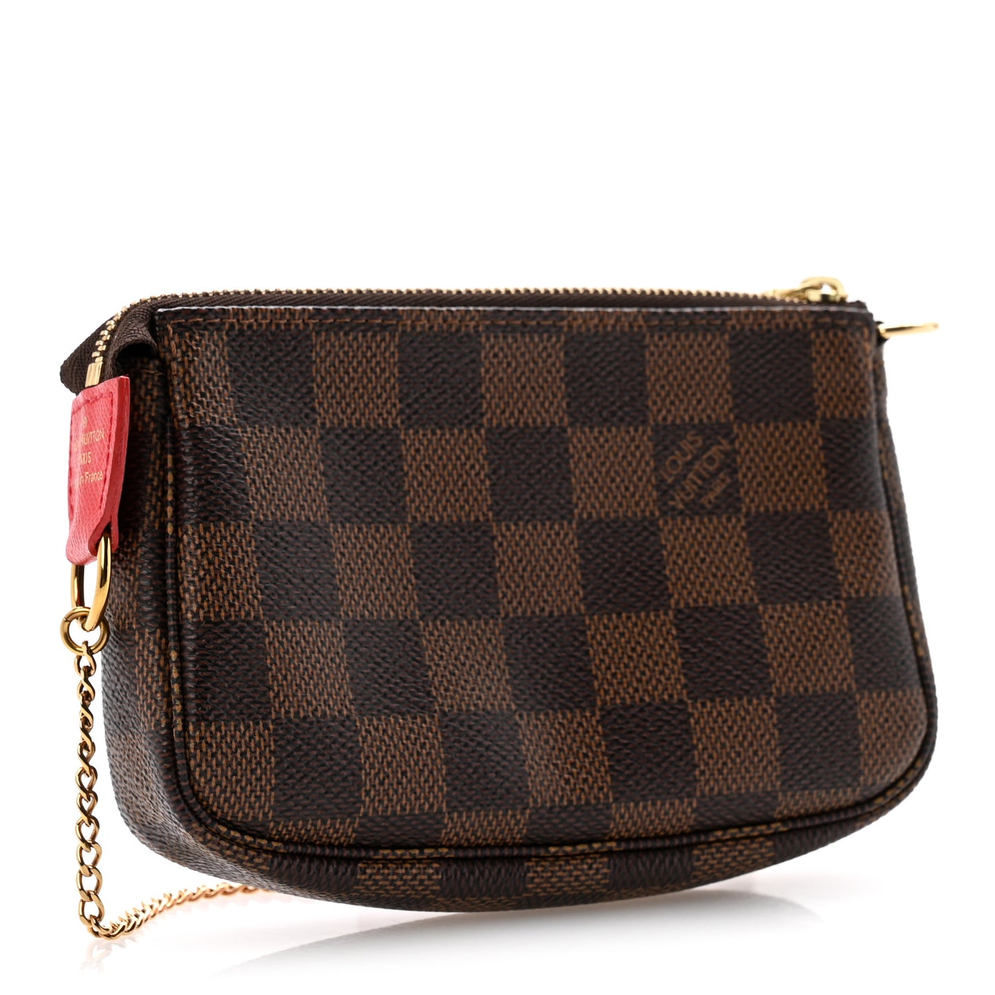 Damier Ebene 2019 Christmas Animation Mini Pochette Accessories Red