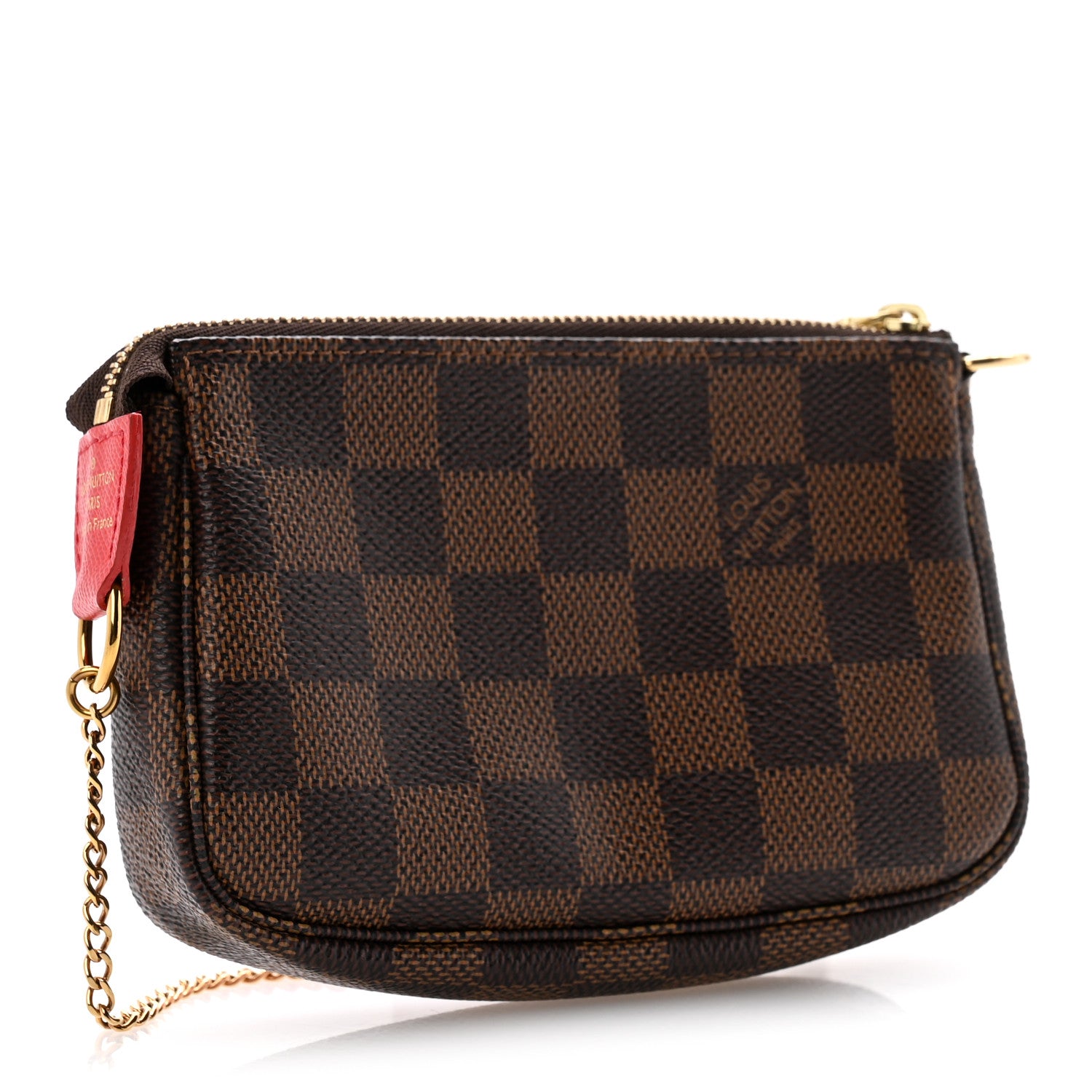 Louis Vuitton Damier Ebene 2019 Christmas Animation Mini Pochette Accessories Red 3 of 8