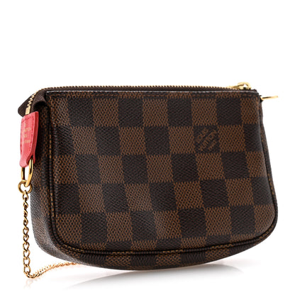 Louis Vuitton Damier Ebene 2019 Christmas Animation Mini Pochette Accessories Red 3 of 8