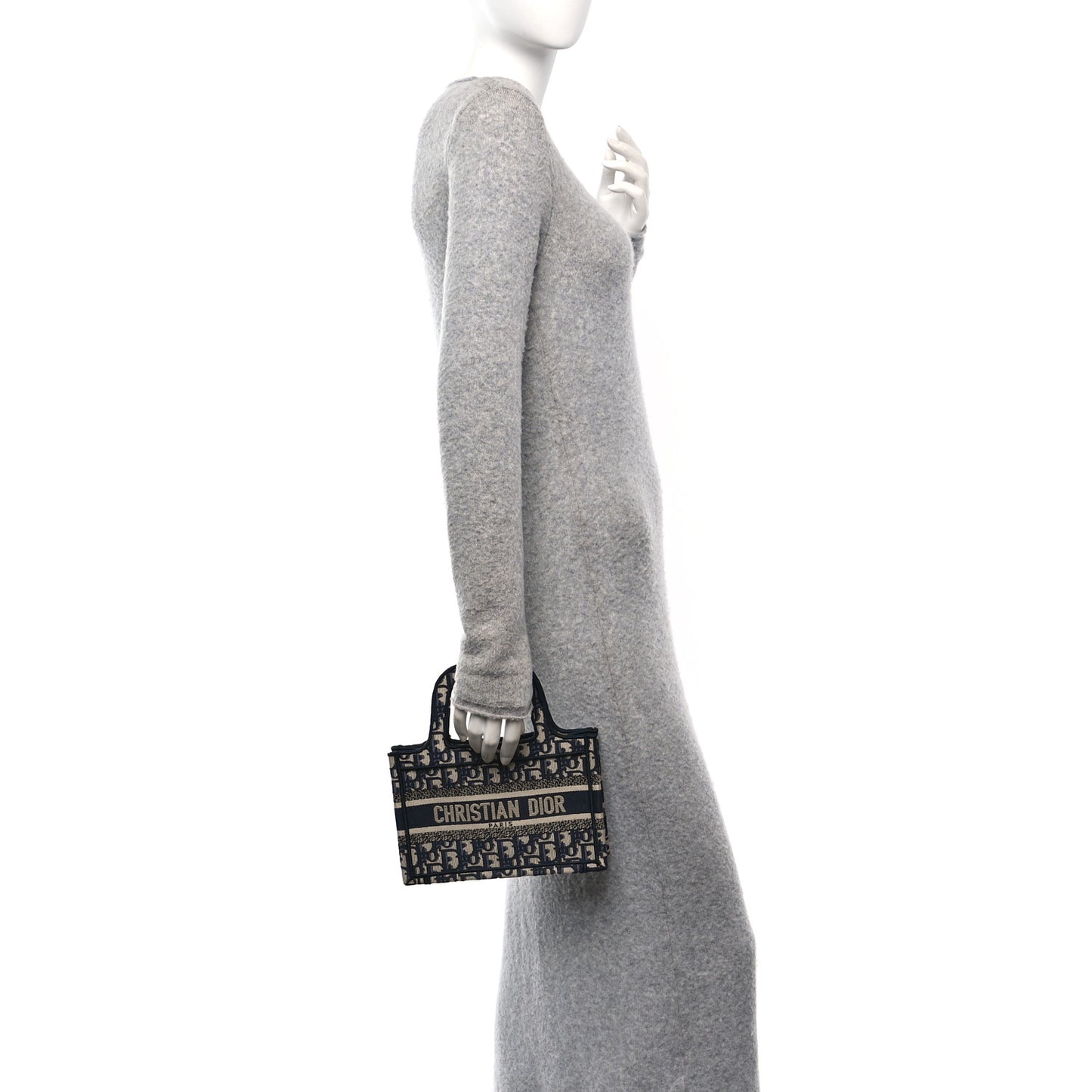 Oblique Mini Book Tote Blue Multicolor
