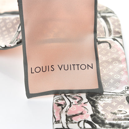 Louis Vuitton Silk Monogram Trunks Bandeau Rose Poudre 5 of 5