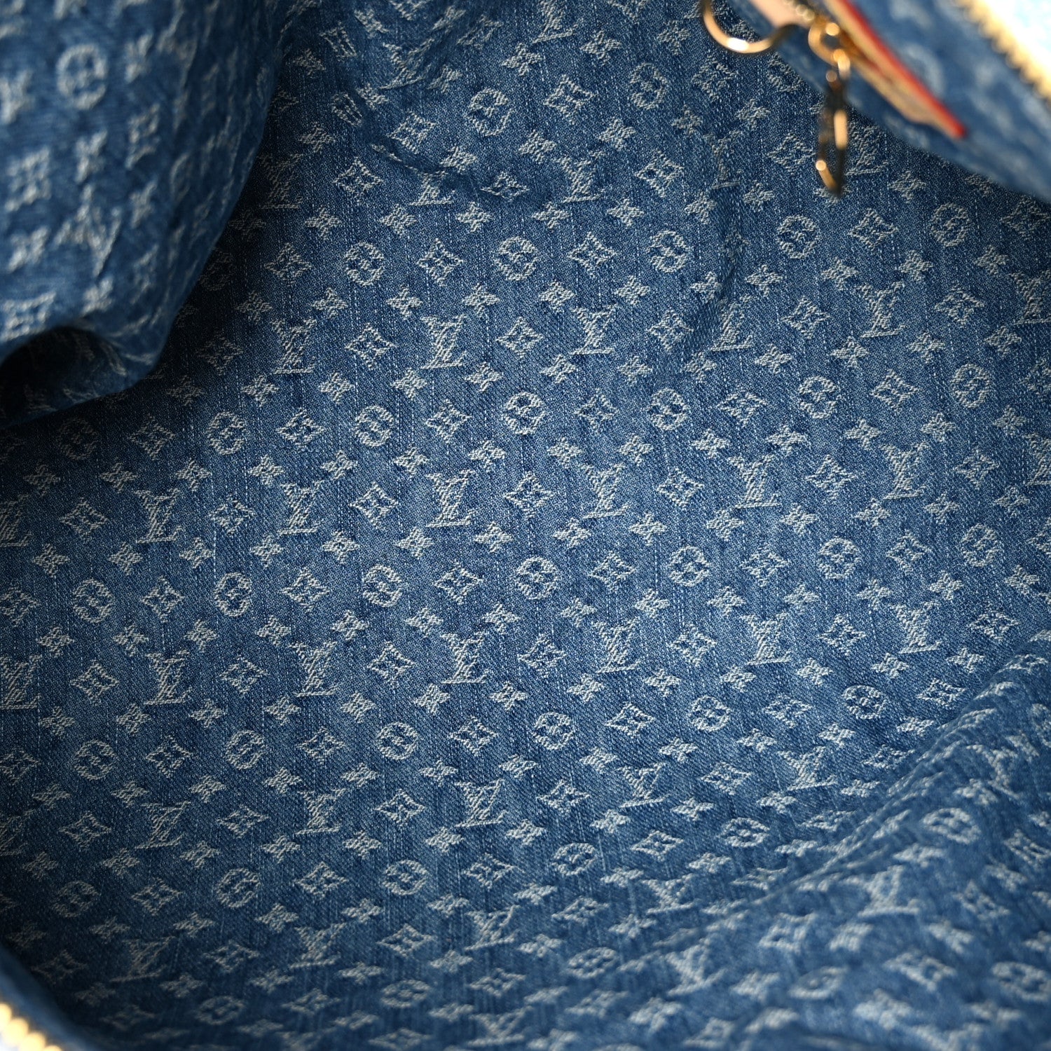 Louis Vuitton Denim Monogram New LV Remix Keepall Bandouliere 45 Blue 4 of 8