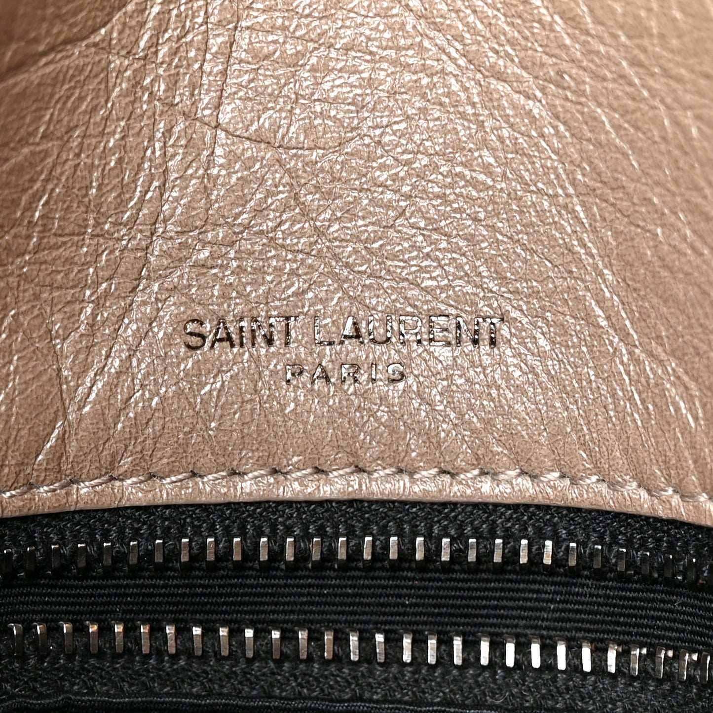 Crinkled Calfskin Matelasse Monogram Medium Niki Chain Satchel Greyish Brown