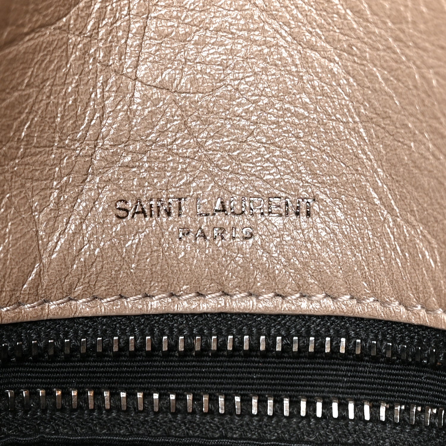 Saint Laurent Crinkled Calfskin Matelasse Monogram Medium Niki Chain Satchel Greyish Brown 7 of 11