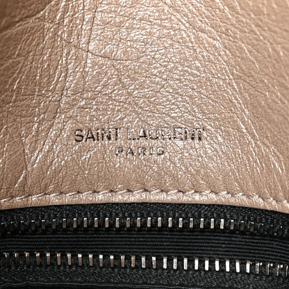 Saint Laurent Crinkled Calfskin Matelasse Monogram Medium Niki Chain Satchel Greyish Brown 7 of 11