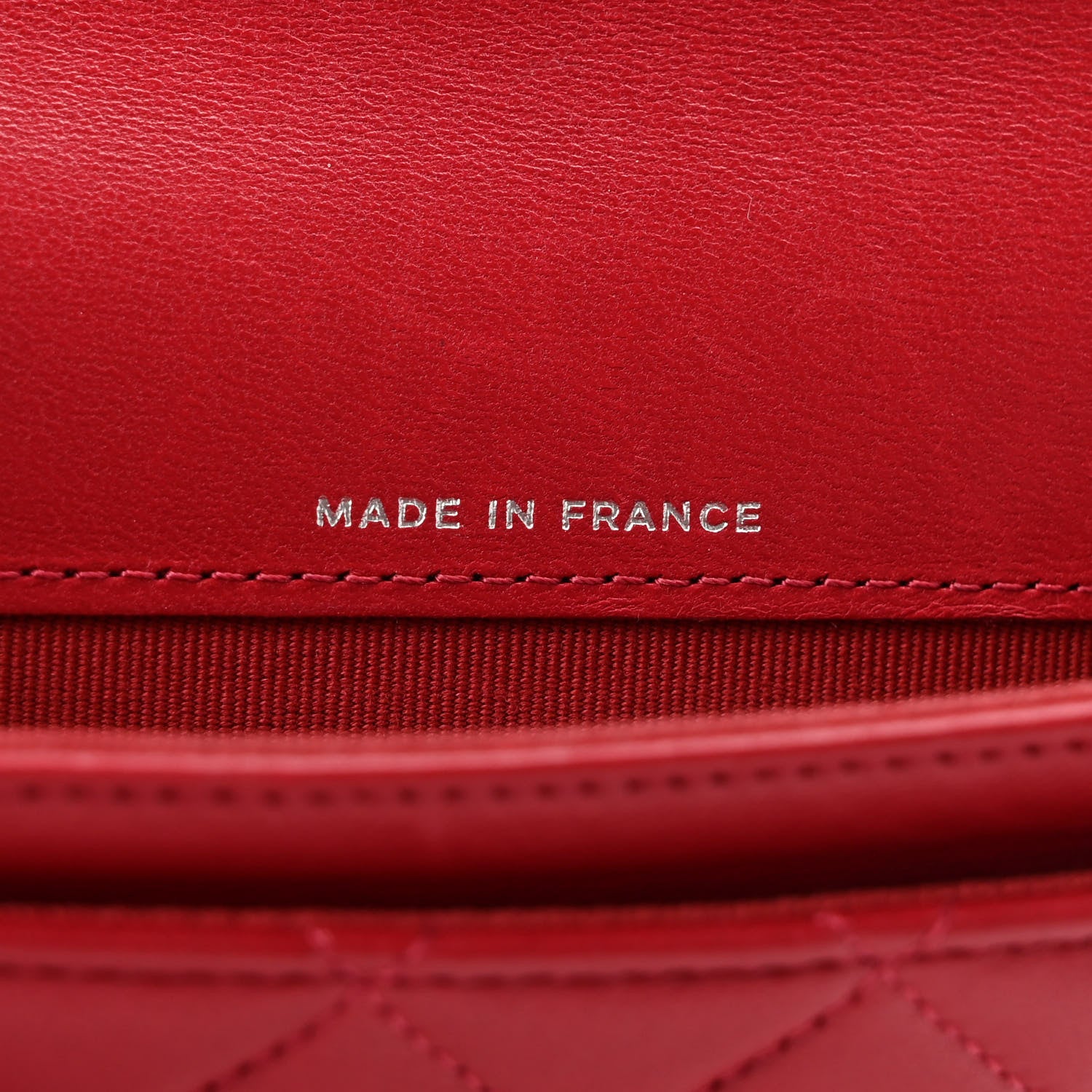 Chanel Lambskin Quilted Flap Card Holder Wallet Red 7 of 10