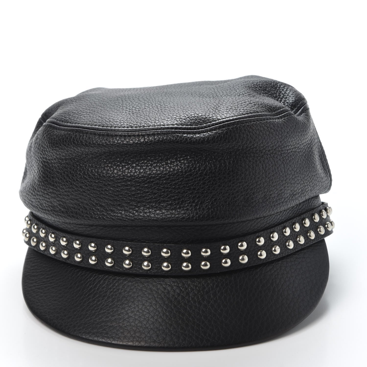 Gucci Calfskin Studded Cellarius Hat L Black 3 of 8
