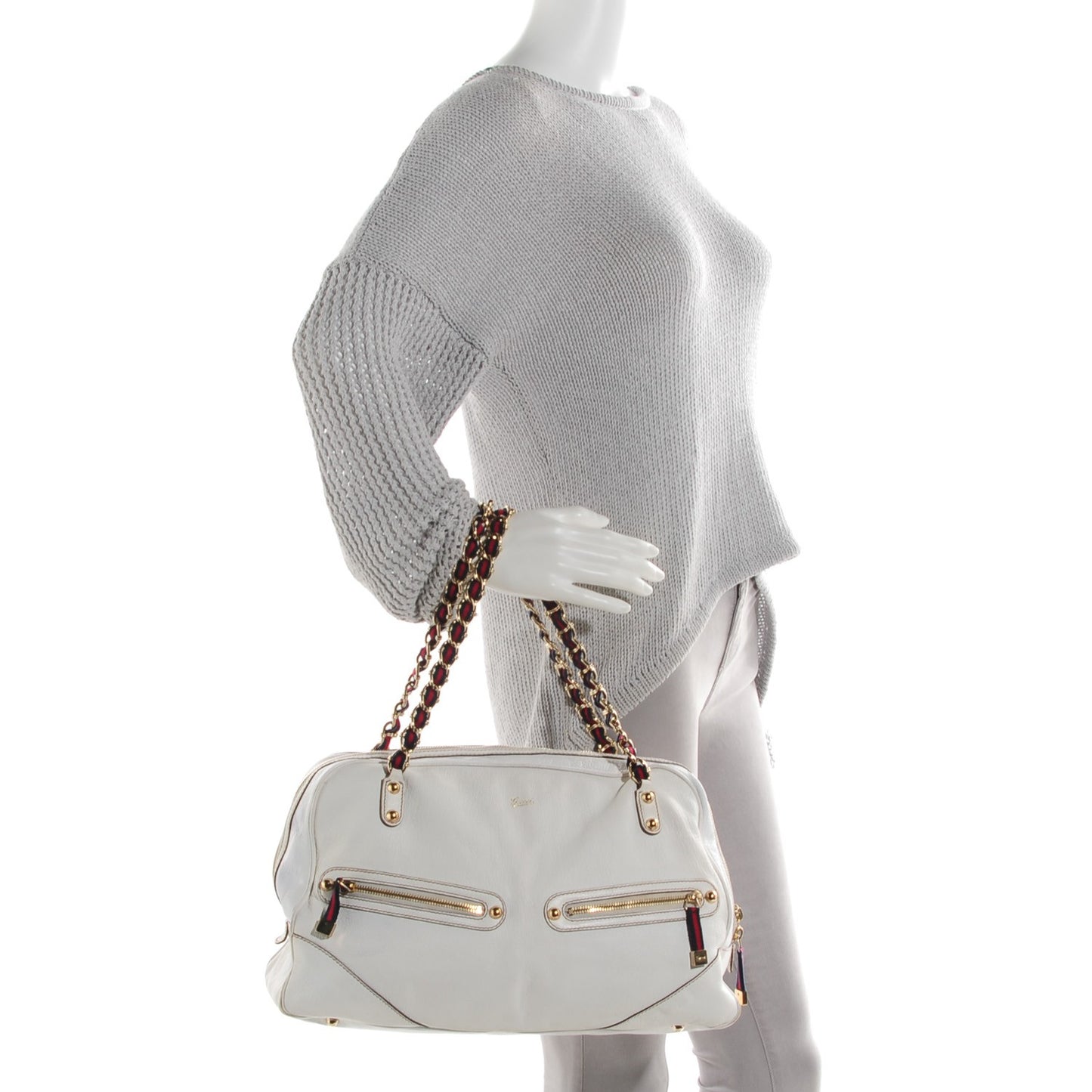 Goatskin Large Capri Bowler White