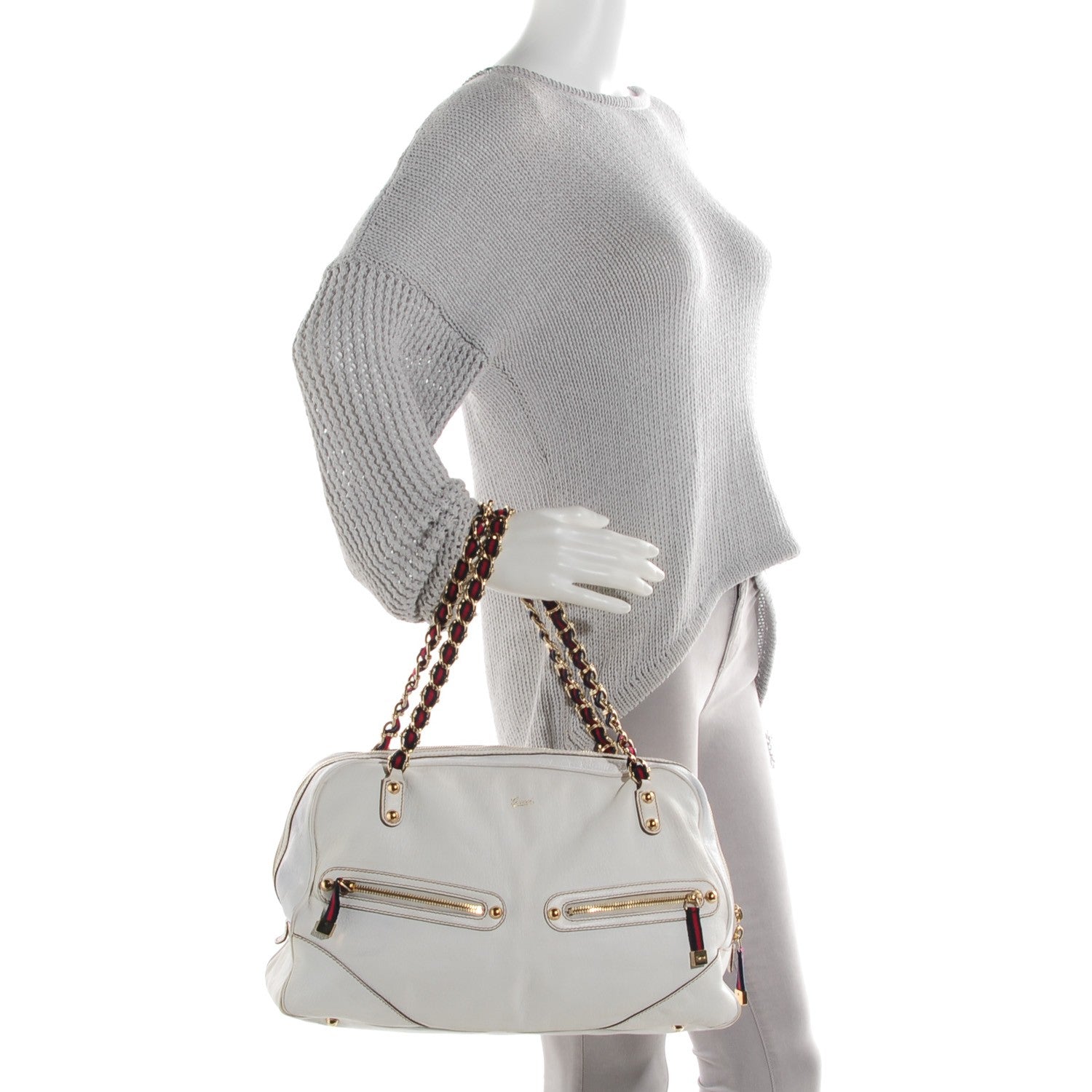 Gucci Goatskin Large Capri Bowler White 2 of 8