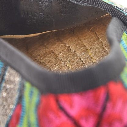 Gucci Tapestry Brocade Blind For Love Espadrilles 37 Acquamarine Green Black 8 of 10