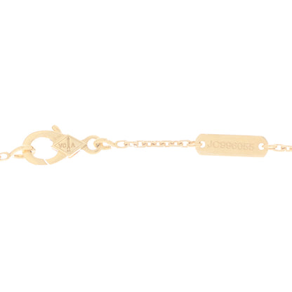 Van Cleef & Arpels 18K Yellow Gold Diamond Lapis Lazuli Small Rose De Noel Pendant Necklace 6 of 6