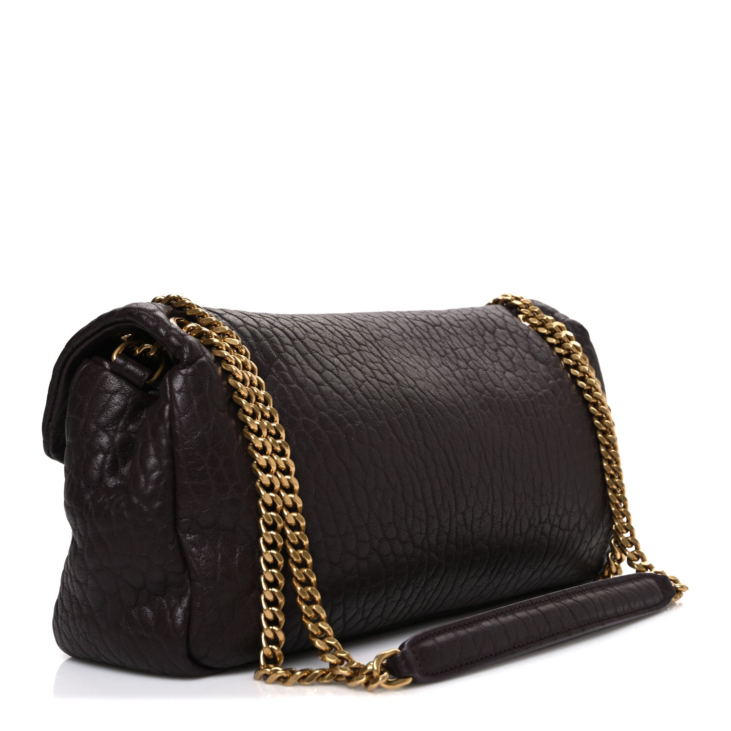 Saint Laurent Grained Lambskin Medium Calypso Dark Currant 3 of 10