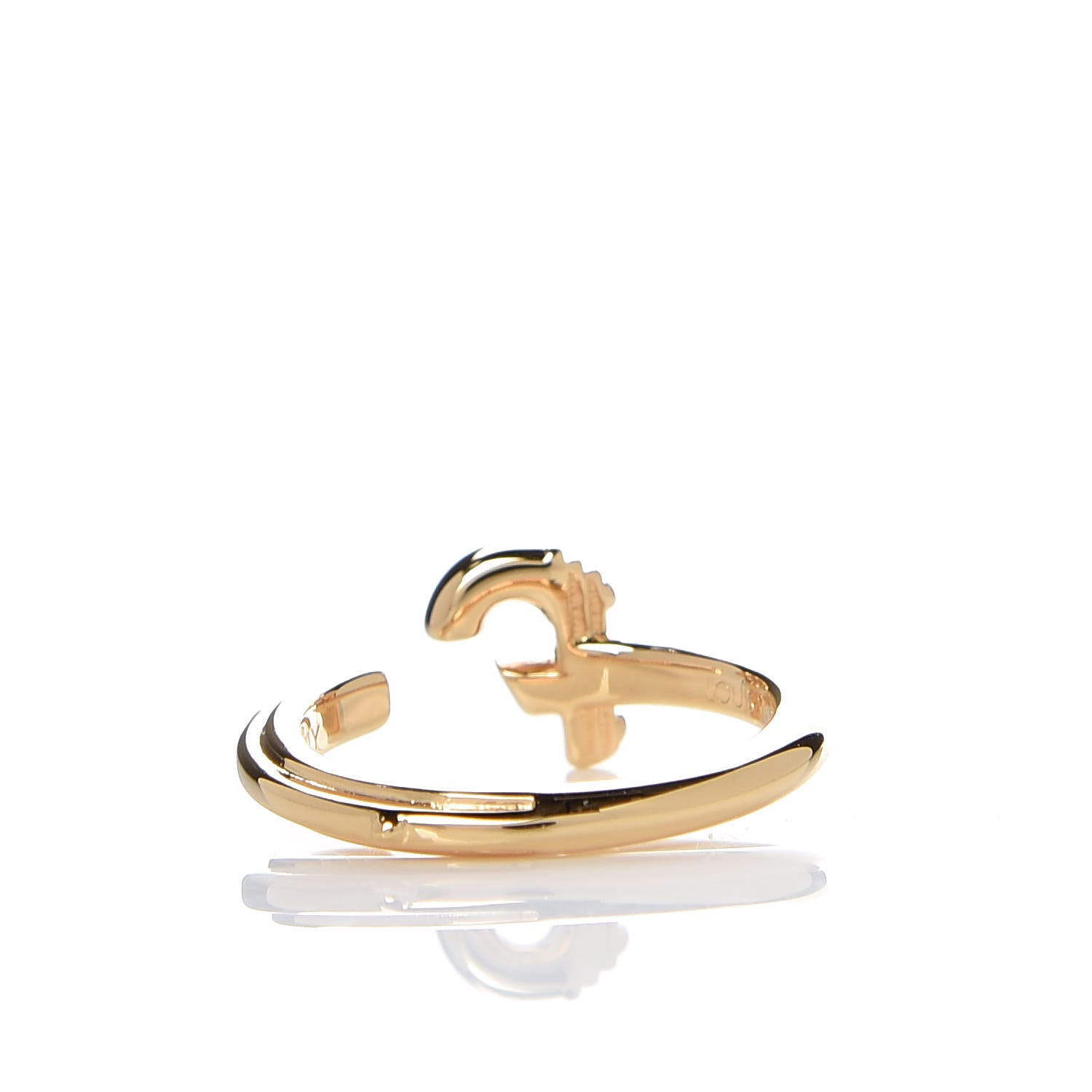 Louis Vuitton LV And Me Letter F Ring M Gold 3 of 7