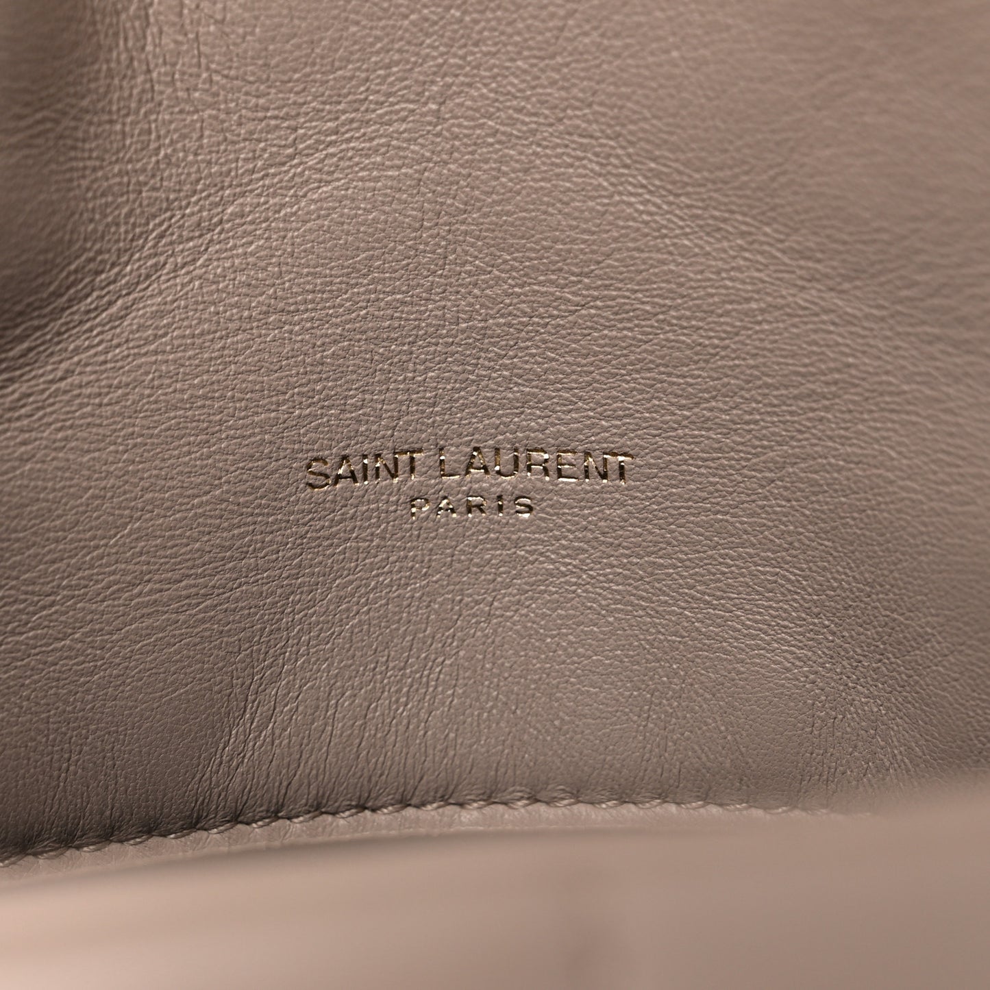 Lambskin Quilted Small Loulou Puffer Monogram Chain Satchel Dark Beige