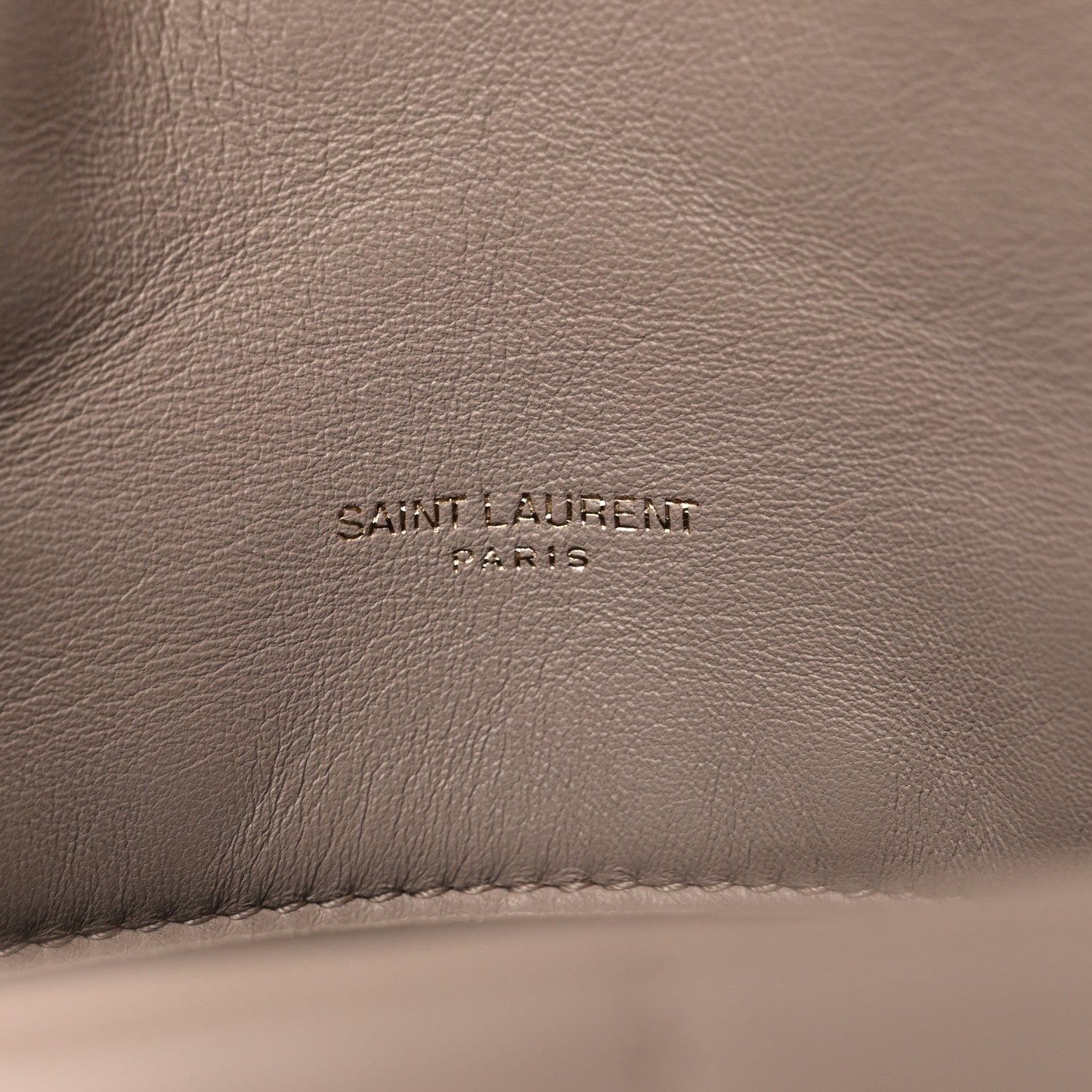 Saint Laurent Lambskin Quilted Small Loulou Puffer Monogram Chain Satchel Dark Beige 6 of 12