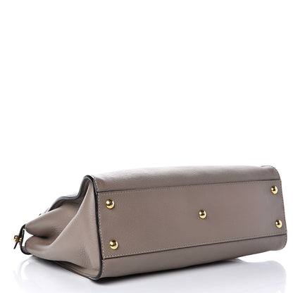 Fendi Vitello Seta Plexiglass Tortoise Medium Peekaboo Iconic Satchel Tortora 4 of 10