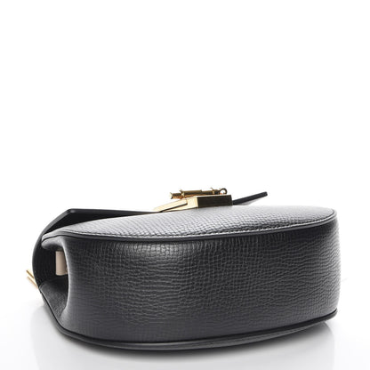 Chloe Grained Calfskin Lambskin Mini Bi-Color Drew Shoulder Bag Black Powder Beige 4 of 6