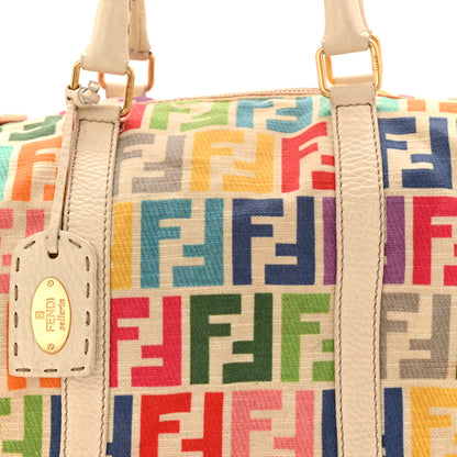 Fendi Zucca Spalmati Vitello Medium FF Multicolor Boston White 8 of 14