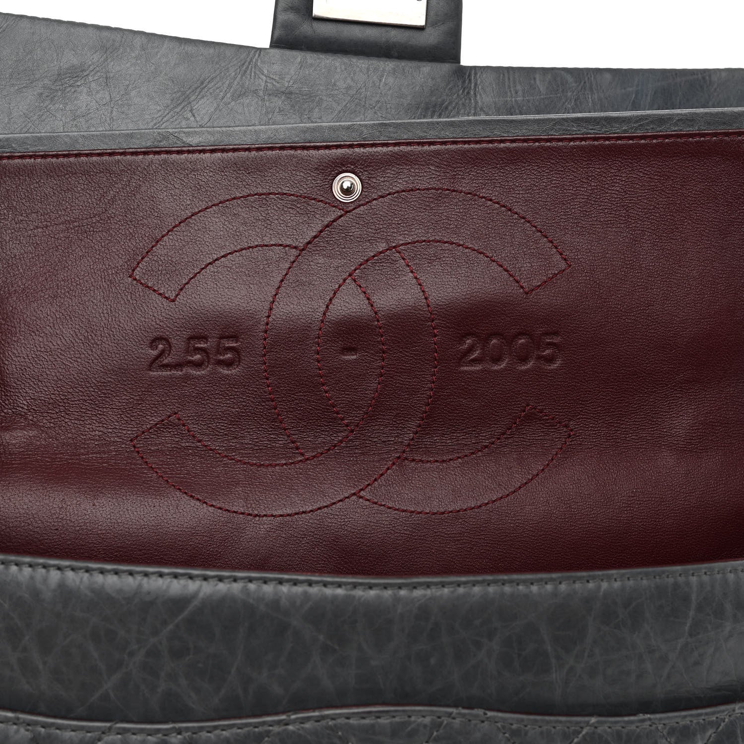 Chanel Aged Calfskin Quilted 50th Anniversary 2.55 Reissue 227 Flap Grey 12 of 12
