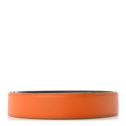 Hermes Epsom Reversible 38mm Belt Strap 110 44 Gris Etain Orange 2 of 6