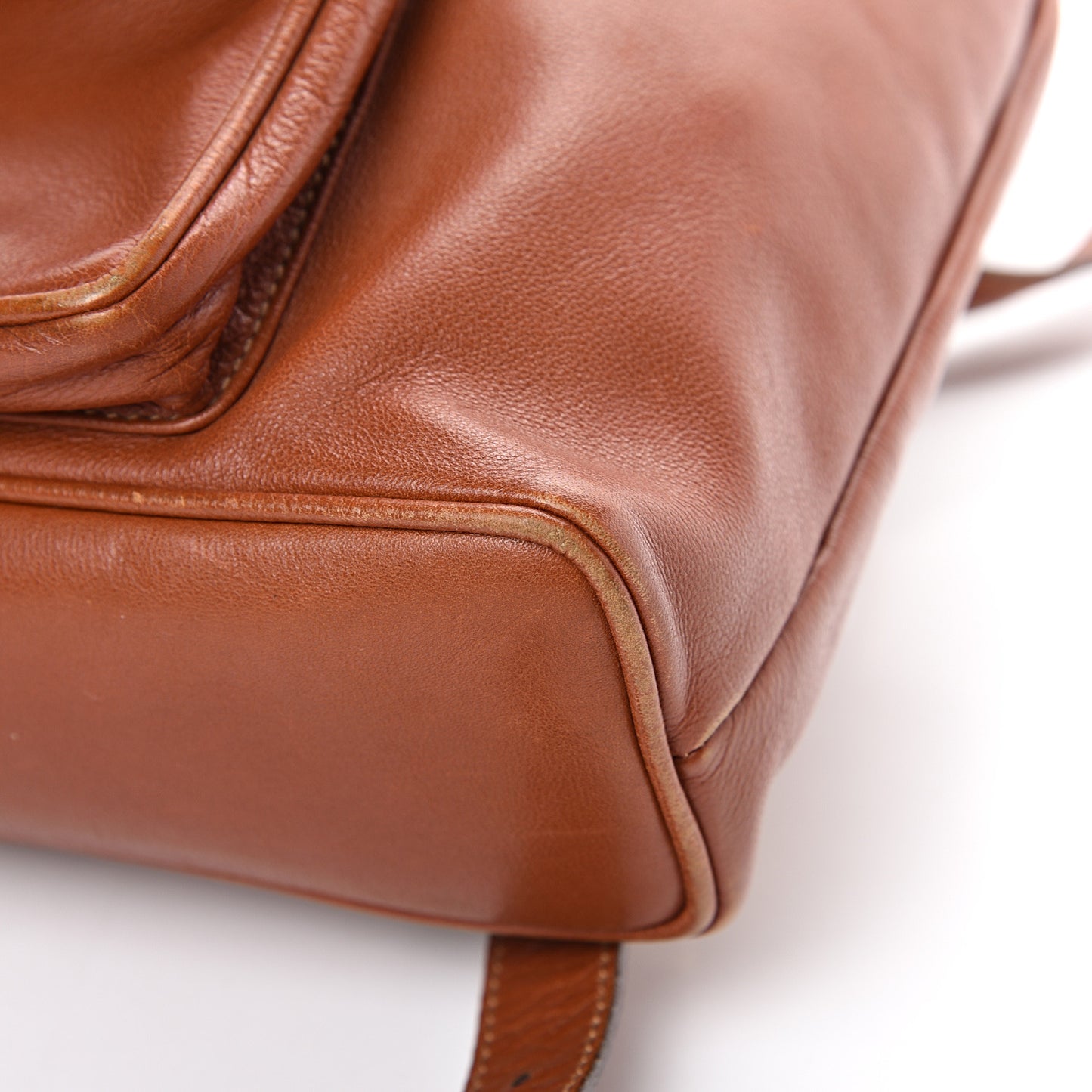 Calfskin Bamboo Backpack Brown