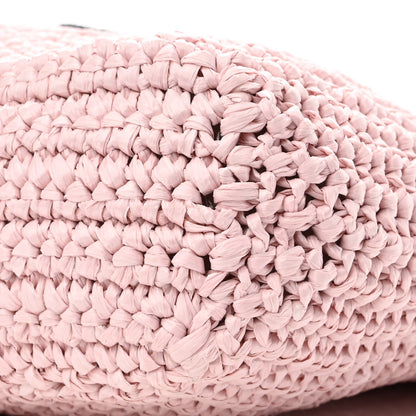 Prada Yarn Raffia Effect Crochet Small Logo Tote Alabastro 10 of 10