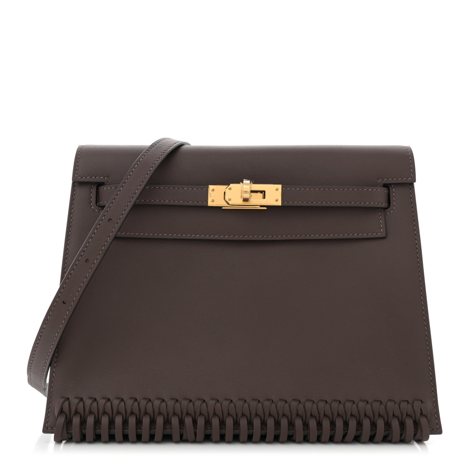 Hermes Swift Kelly Danse Anate Fringed Belt Bag Moka 1 of 11