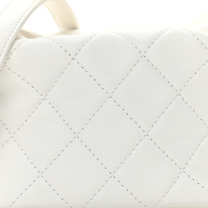 Chanel Lambskin Quilted Small Perfect Meeting Hobo White 11 of 12