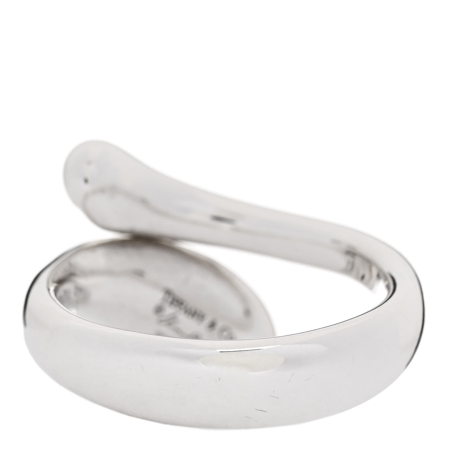 Tiffany Sterling Silver Elsa Peretti Teardrop Ring 57 8 3 of 4
