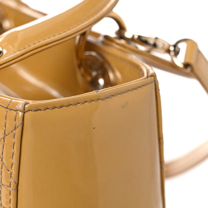 Christian Dior Patent Cannage Medium Lady Dior Beige 17 of 18