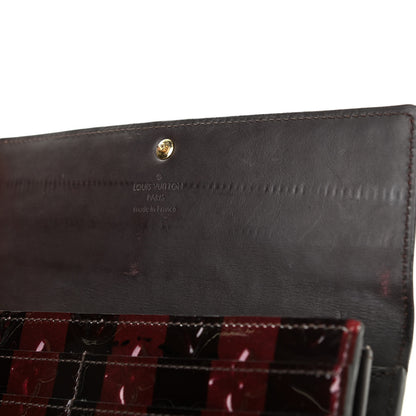 Louis Vuitton Vernis Rayures Sarah Wallet Amarante 8 of 11