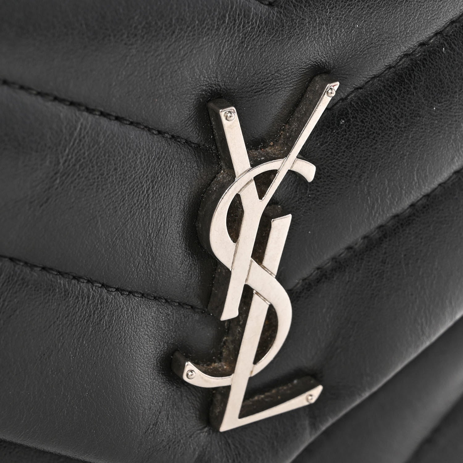 Saint Laurent Calfskin Y Quilted Monogram Small Loulou Chain Satchel Black 13 of 13