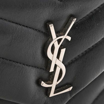 Saint Laurent Calfskin Y Quilted Monogram Small Loulou Chain Satchel Black 13 of 13