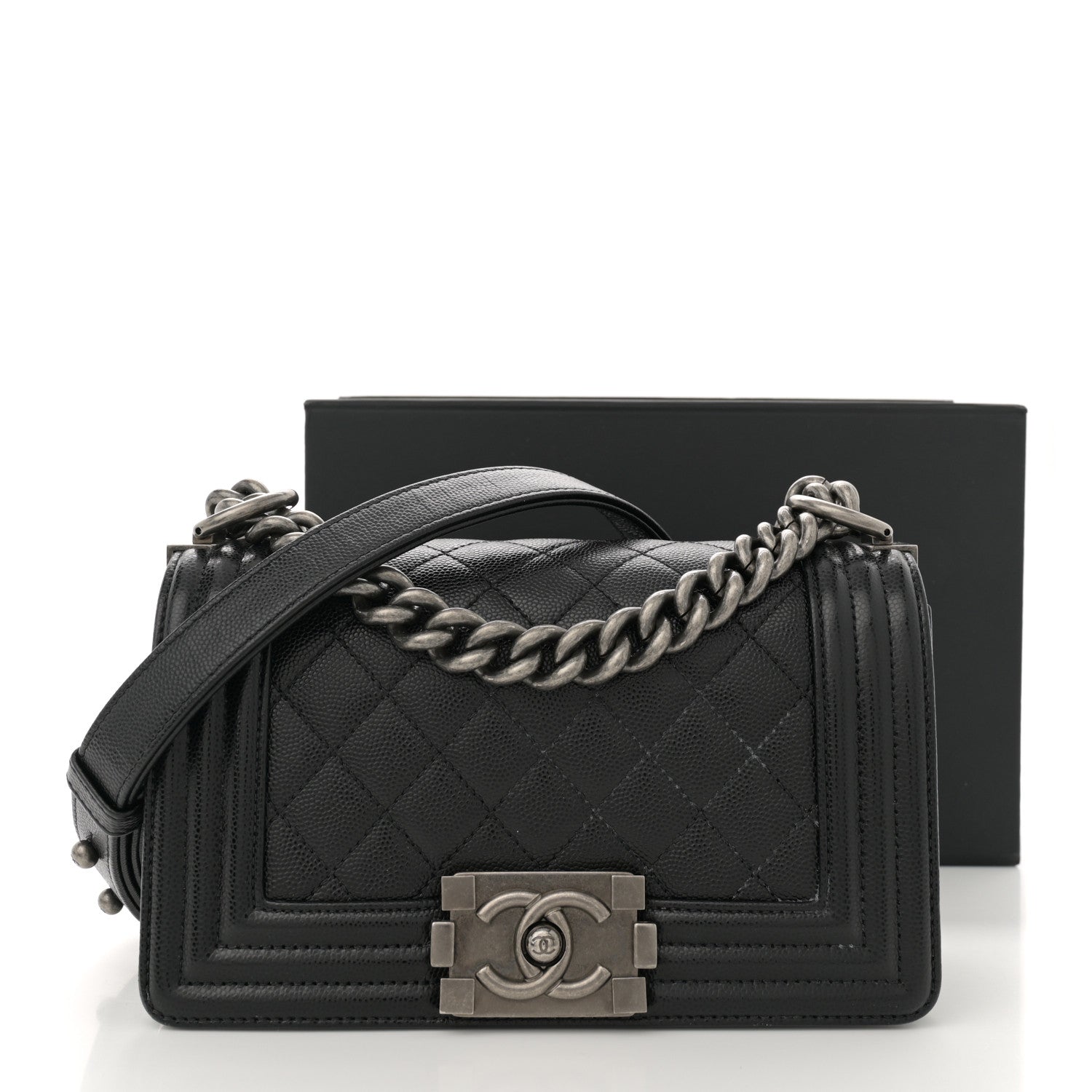 Chanel Caviar Quilted Small Boy Flap Black 12 of 12