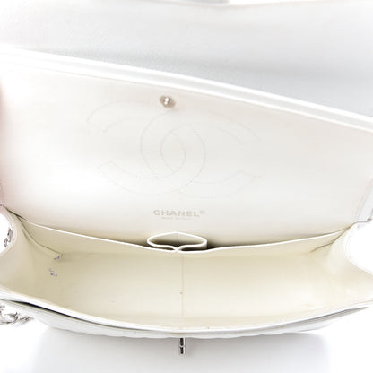 Chanel Caviar Quilted Jumbo Double Flap White 5 of 12