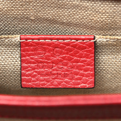 Gucci Dollar Calfskin Small Interlocking G Shoulder Bag Red 6 of 14
