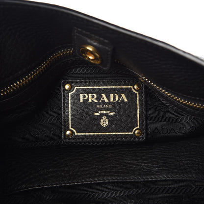 Prada Vitello Daino Shoulder Bag Black 6 of 7