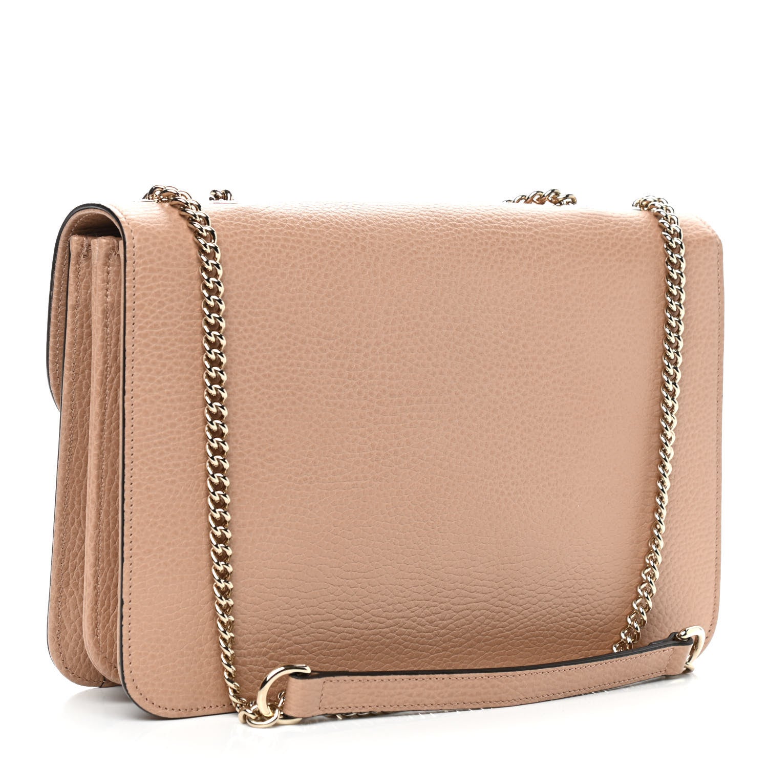 Gucci Dollar Calfskin Interlocking G Shoulder Bag Camelia 3 of 9