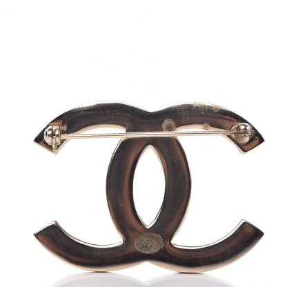 Chanel Baguette Crystal Quilted CC Brooch Gold 3 of 4