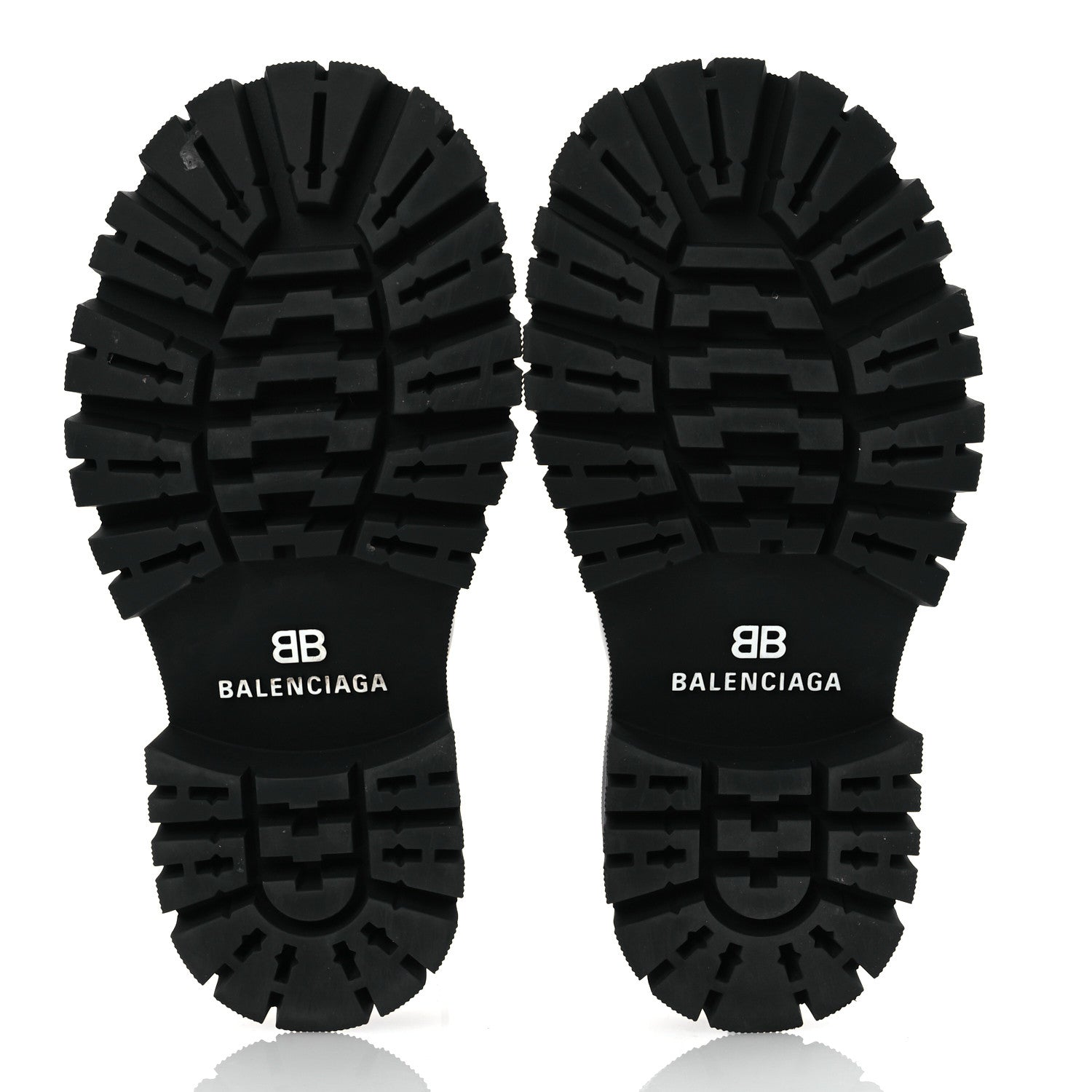 Balenciaga Jive Smooth Calfskin Logo Embossed Womens Tractor Platform 38 Black 7 of 11