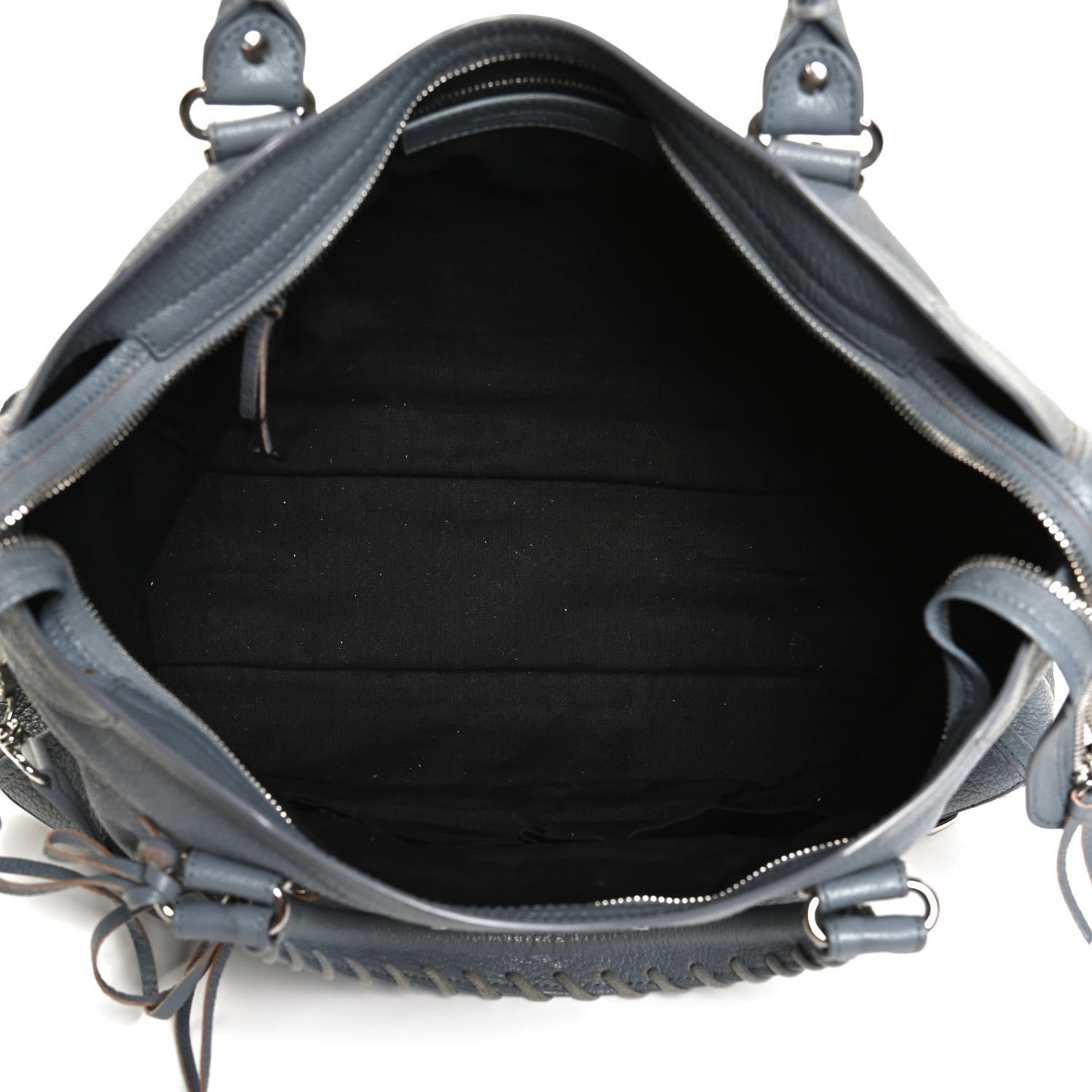 Balenciaga Chevre Silver Metallic Edge Hardware City Bleu Acier 5 of 12
