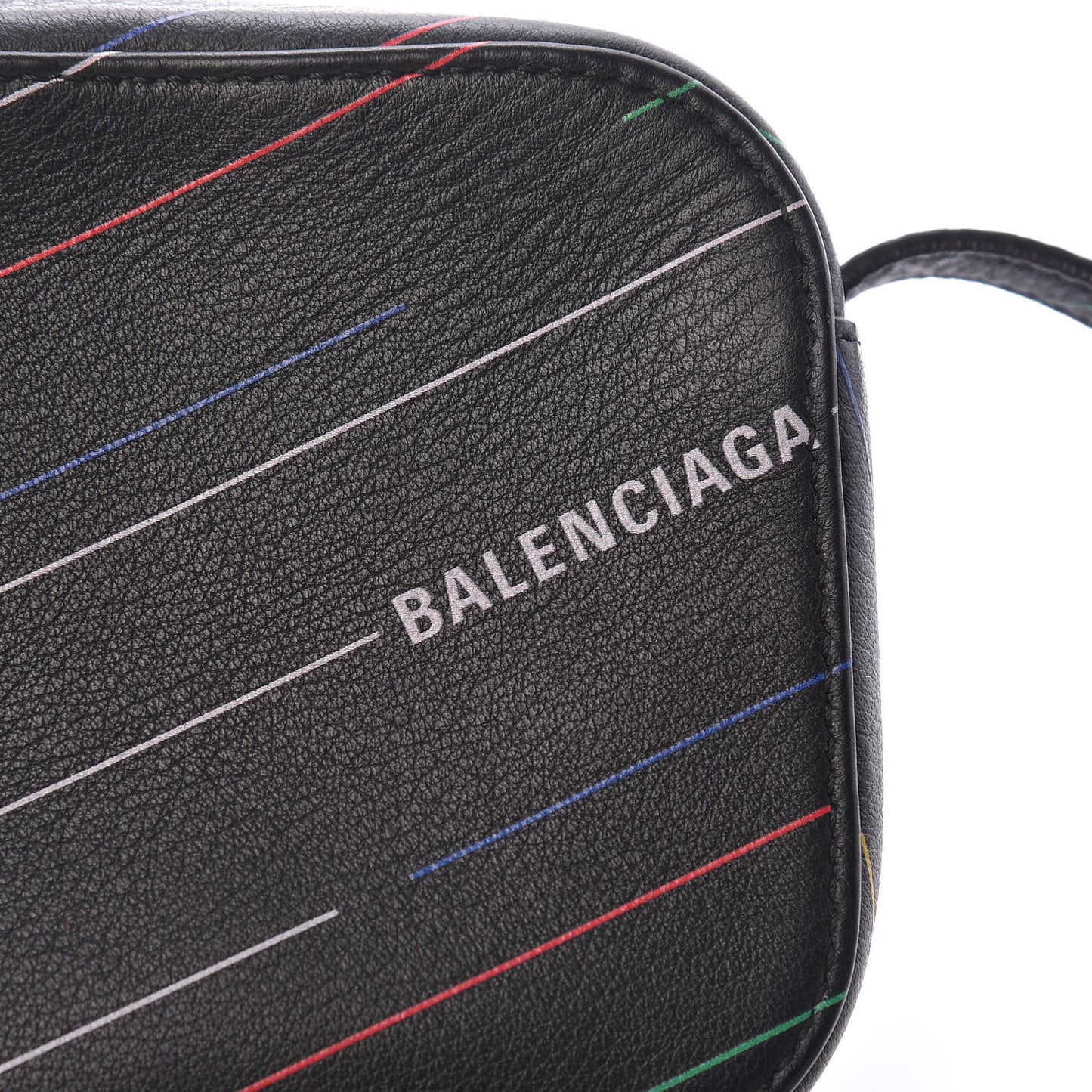 Calfskin Logo Print XS Everyday Camera Bag Black Multicolor